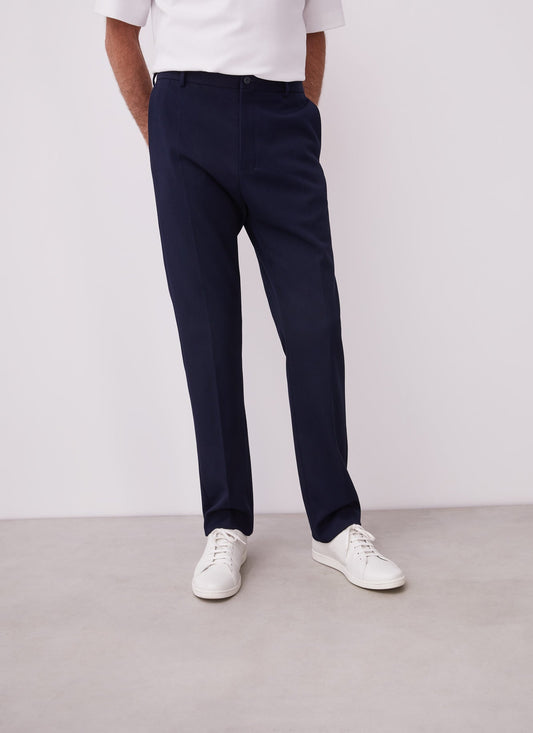 Blue Twill Chino Trousers