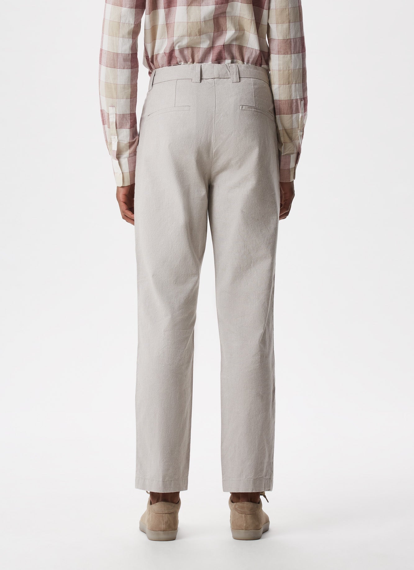 Sand Textured Elastic Chino Trousers