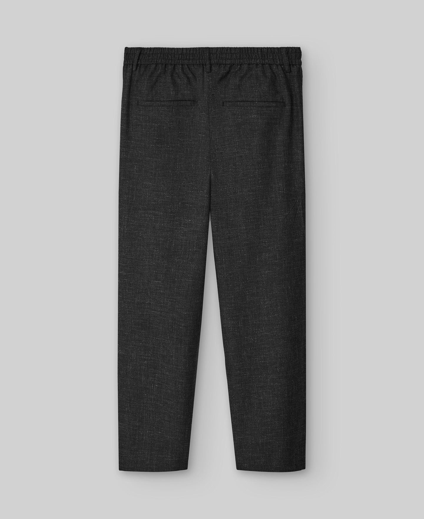 Melange gray relaxed fit trousers man in grey melange