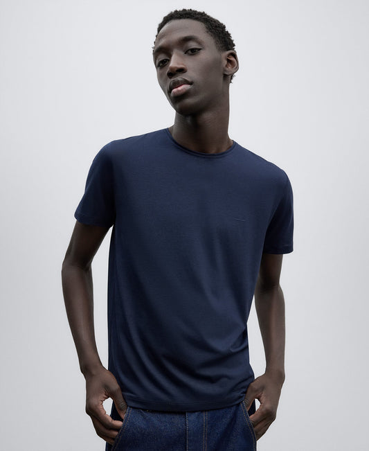 Navy Blue Crew Neck T-Shirt