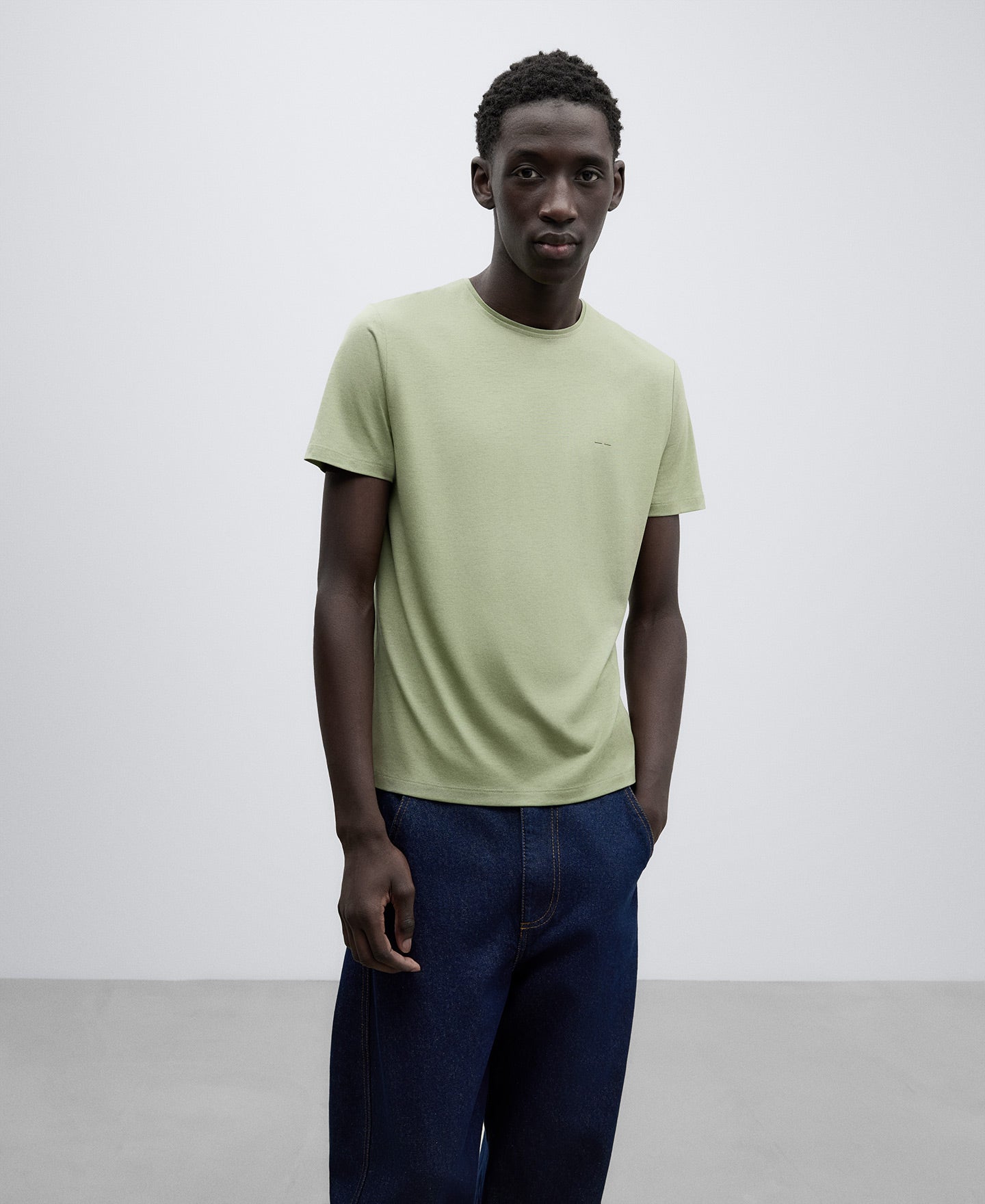 Light Green Crew Neck T-Shirt