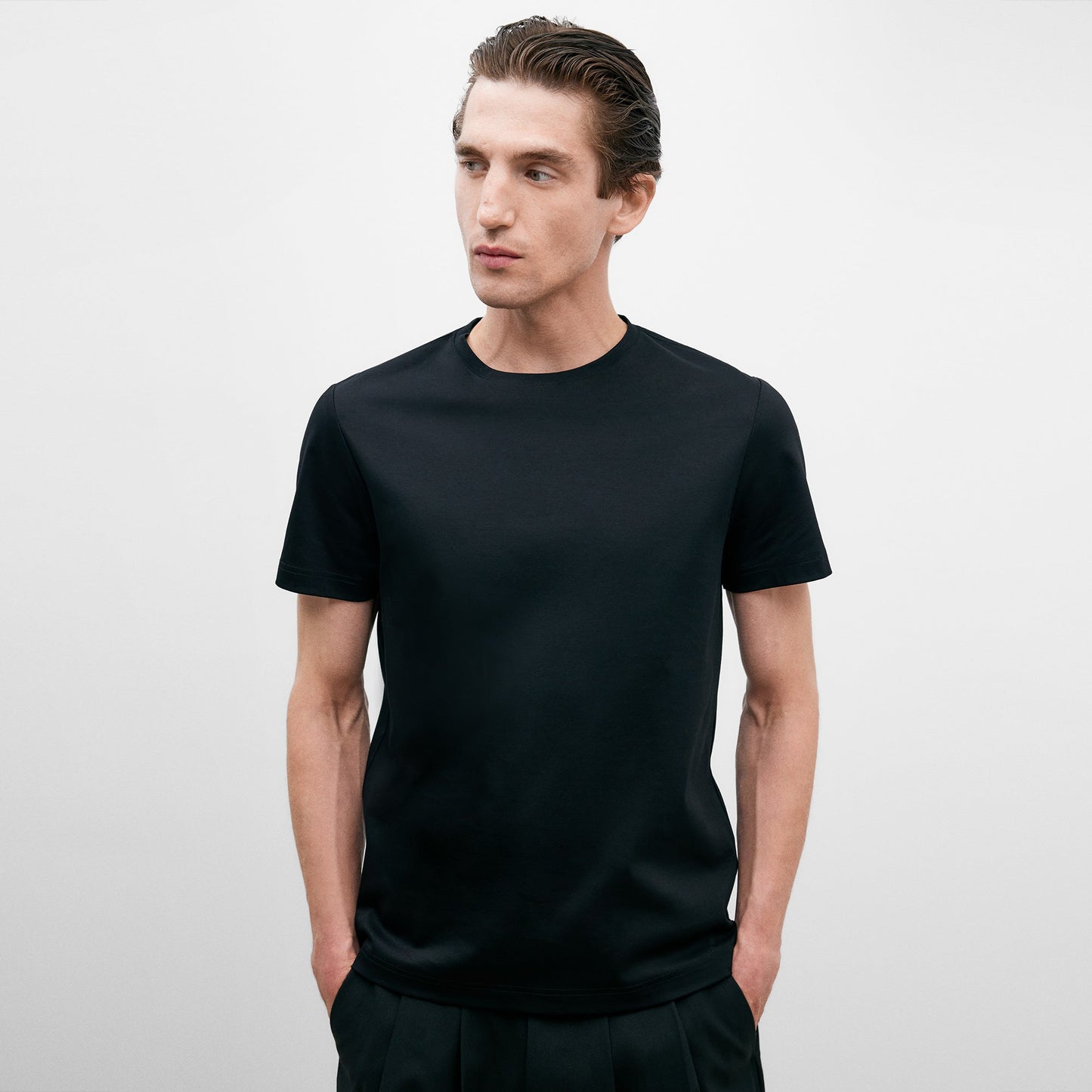 Black Cotton T-Shirt