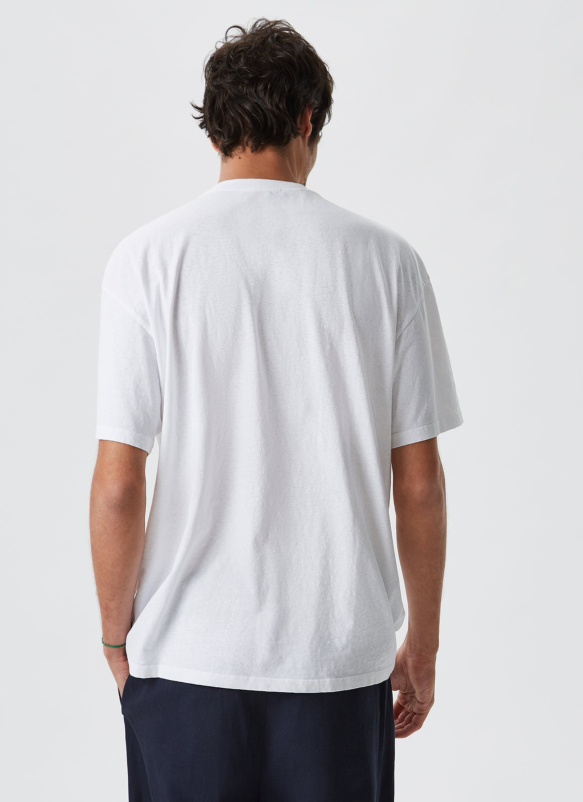 Ecru Linen & Cotton T-Shirt With Volume