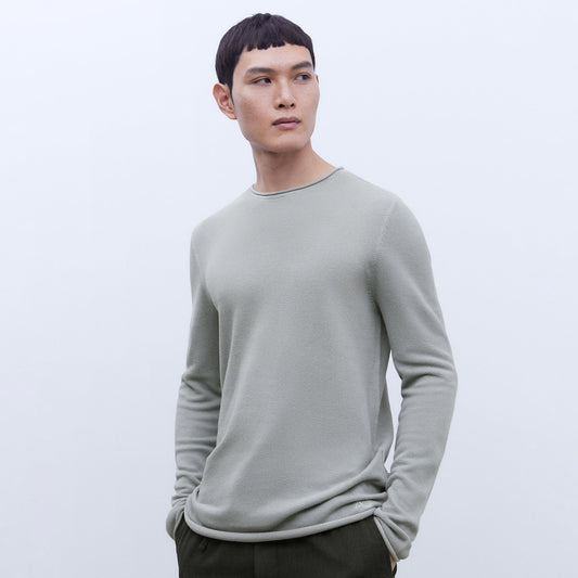 Grey Crewneck Long Sleeve Tee