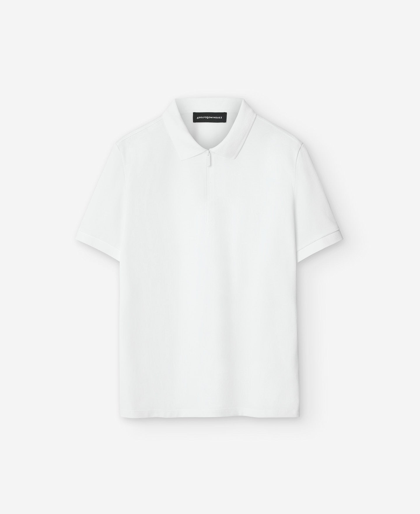 White Mercerised Cotton Polo Shirt For Men