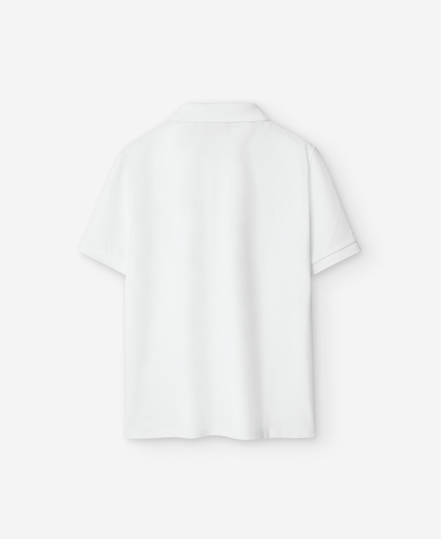 White Mercerised Cotton Polo Shirt For Men