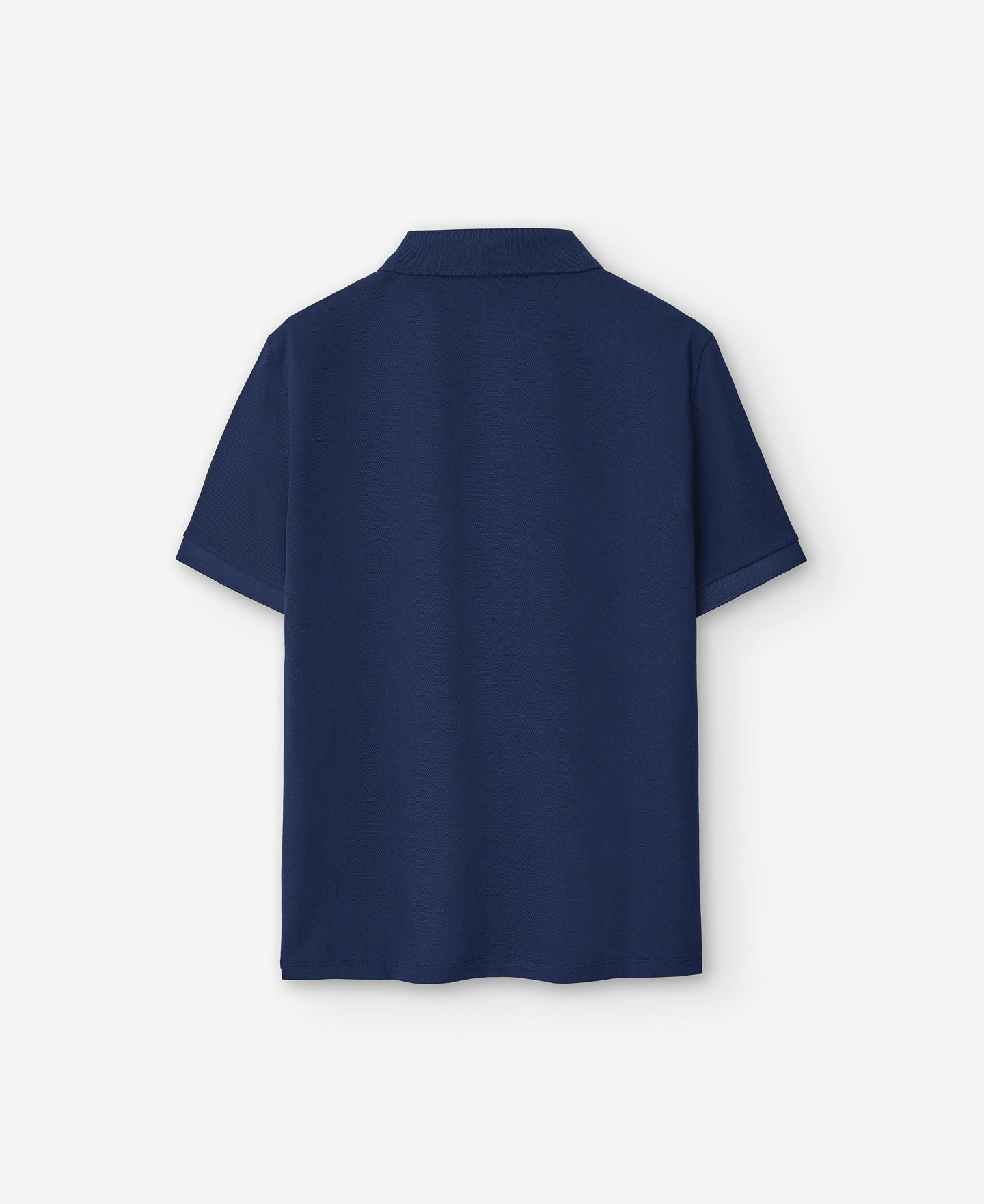 Dark Blue Mercerised Cotton Polo Shirt For Men