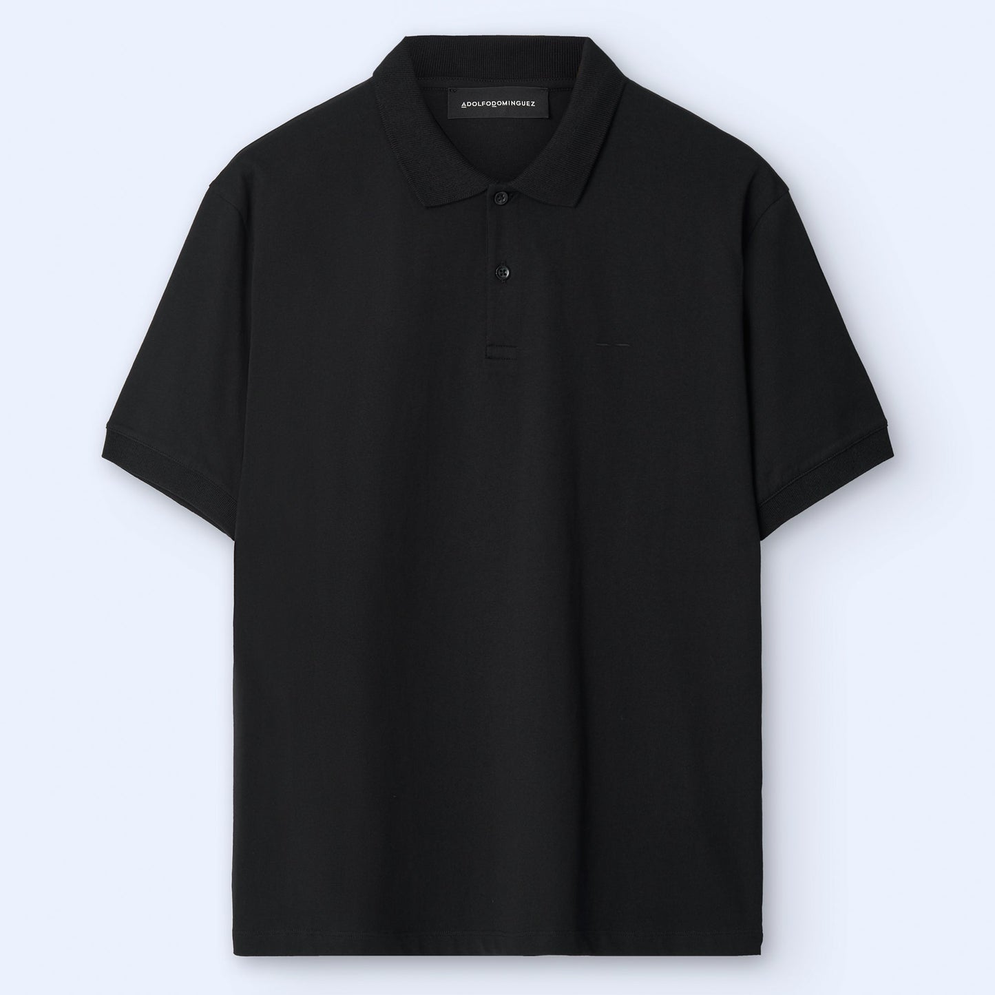 Black Cotton Polo Shirt