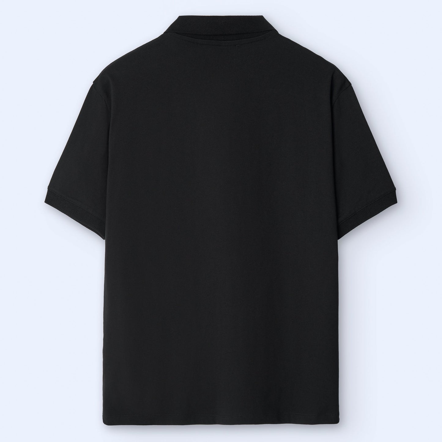 Black Cotton Polo Shirt