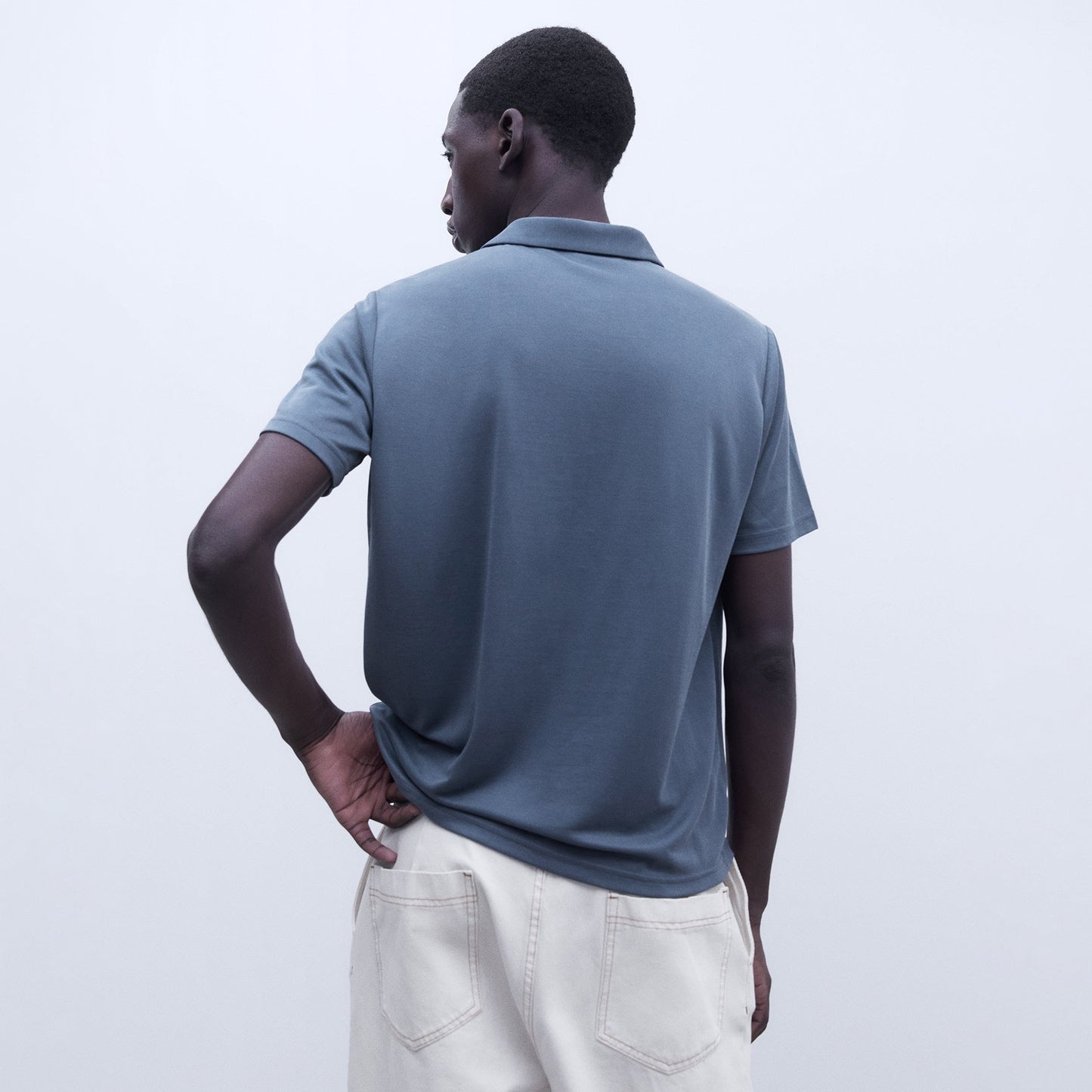 Blue Mallard Modal polo shirt