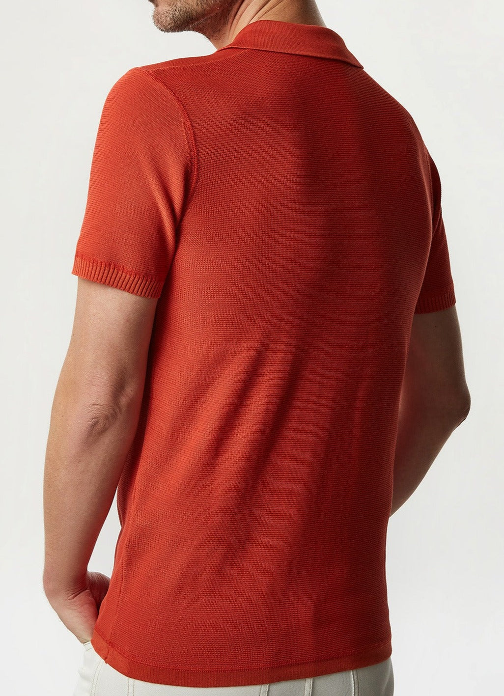 Orange Delave Polo Shirt With Short Sleeve