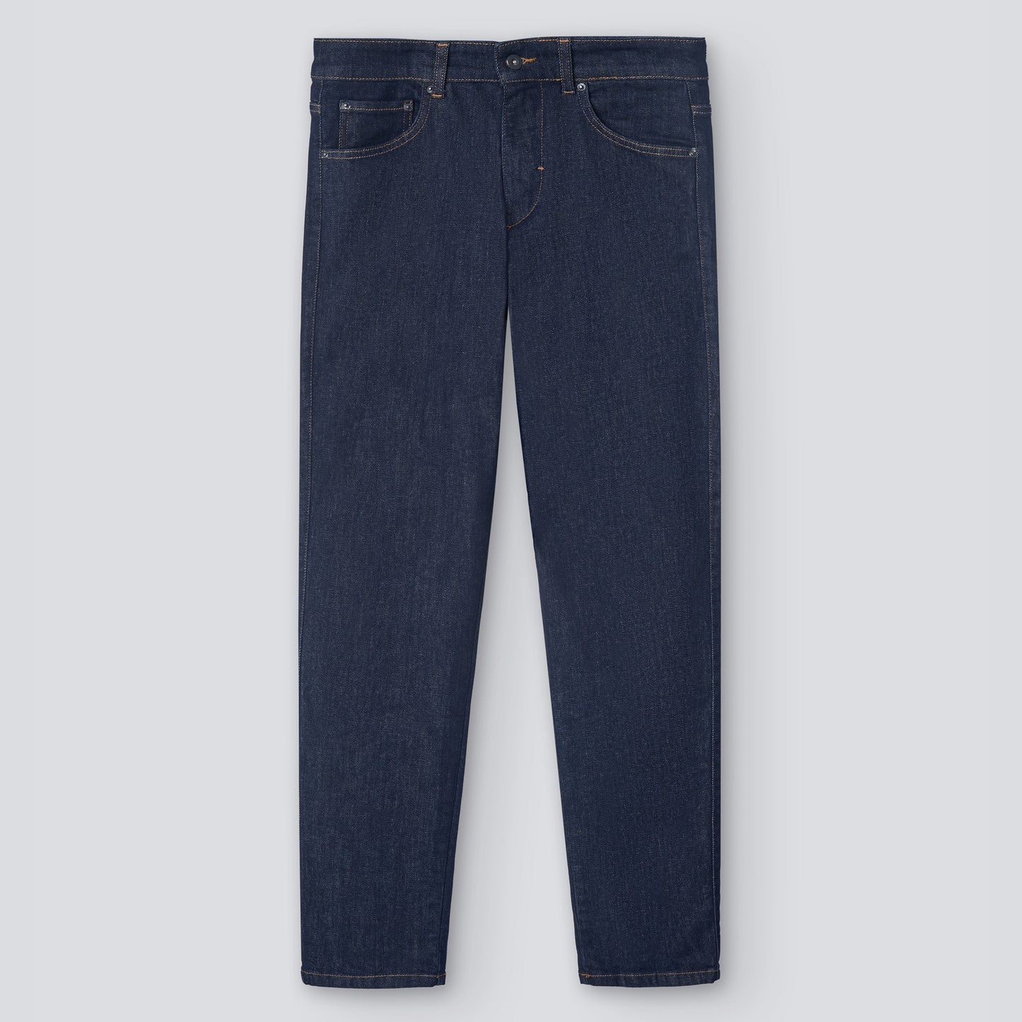 Denim Blue Blue Cotton Denim Trousers