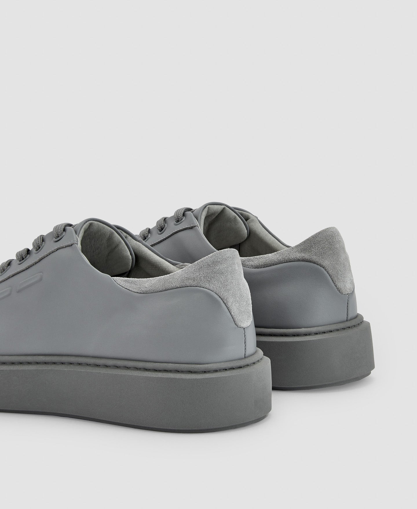 Light Grey Responsible Basic Leather Sneaker