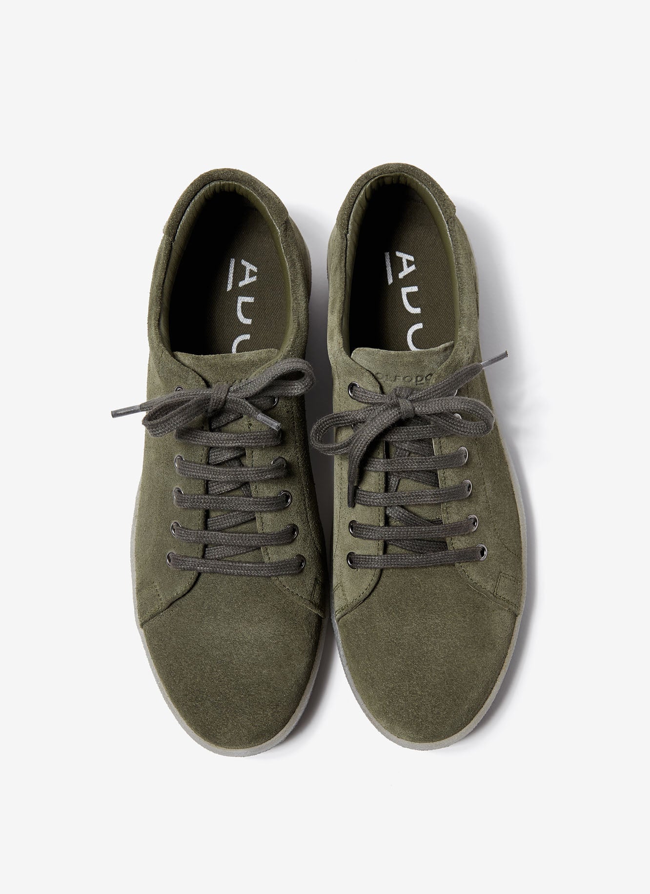 Ike Green Suede Sneakers With Rubber Sole