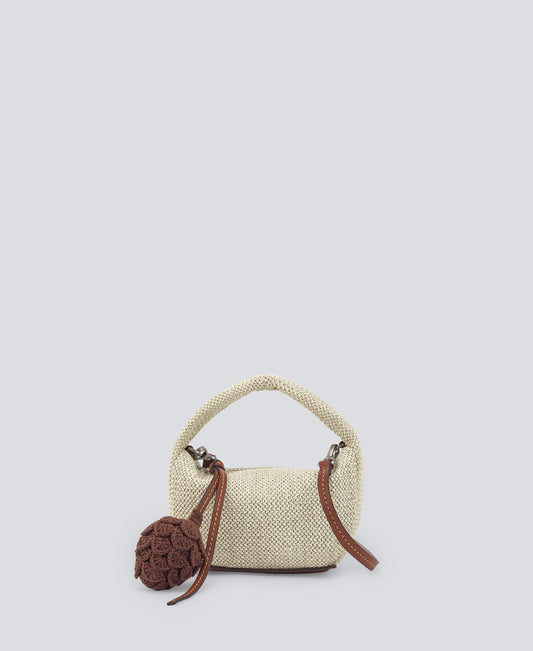 Natural Braided Mini Hobo Bag