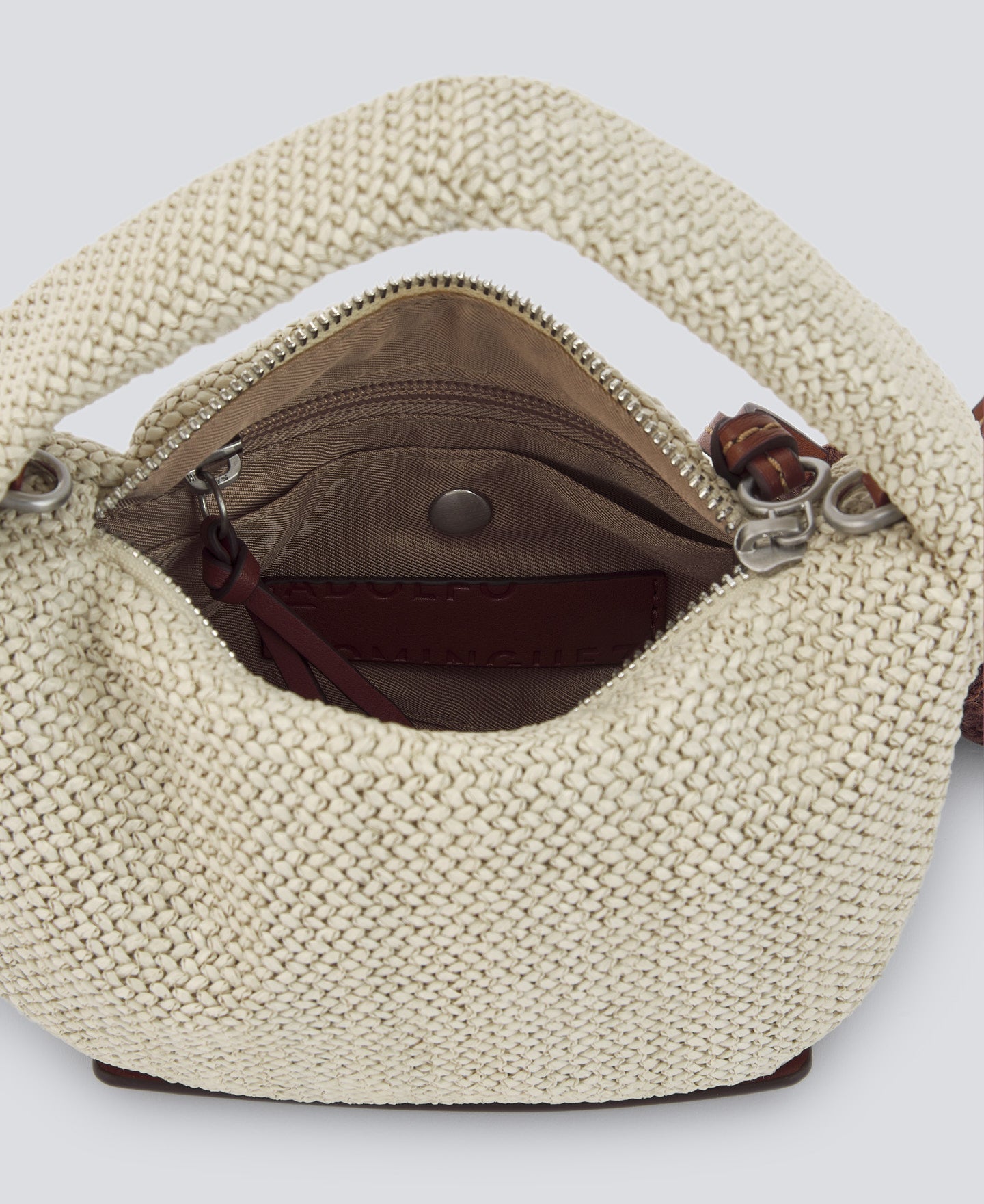 Natural Braided Mini Hobo Bag