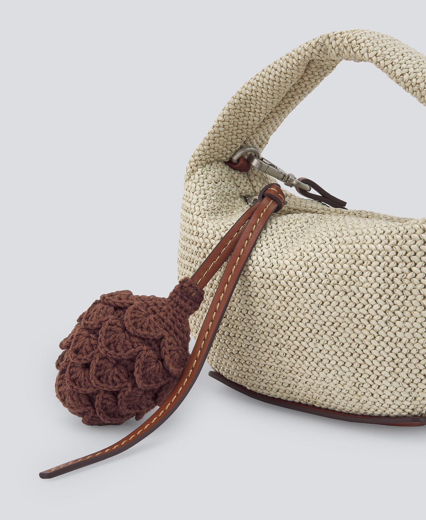 Natural Braided Mini Hobo Bag