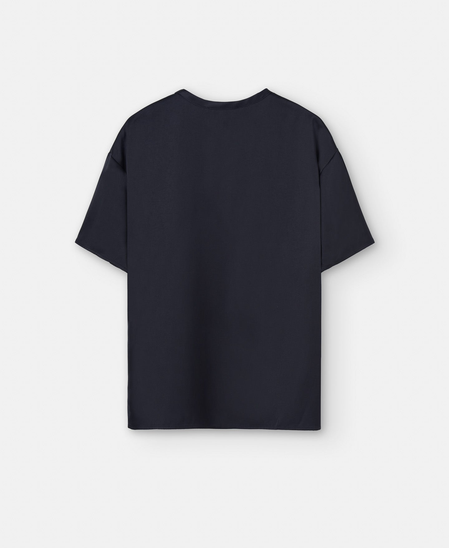 Black Round Neckline Viscose T-Shirt