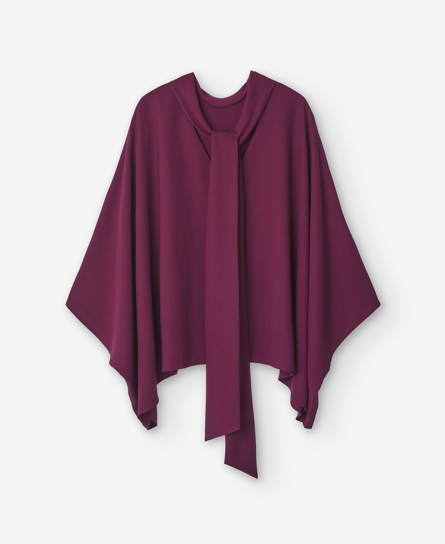 Burgundy Pleated Maxi Lace Blouse