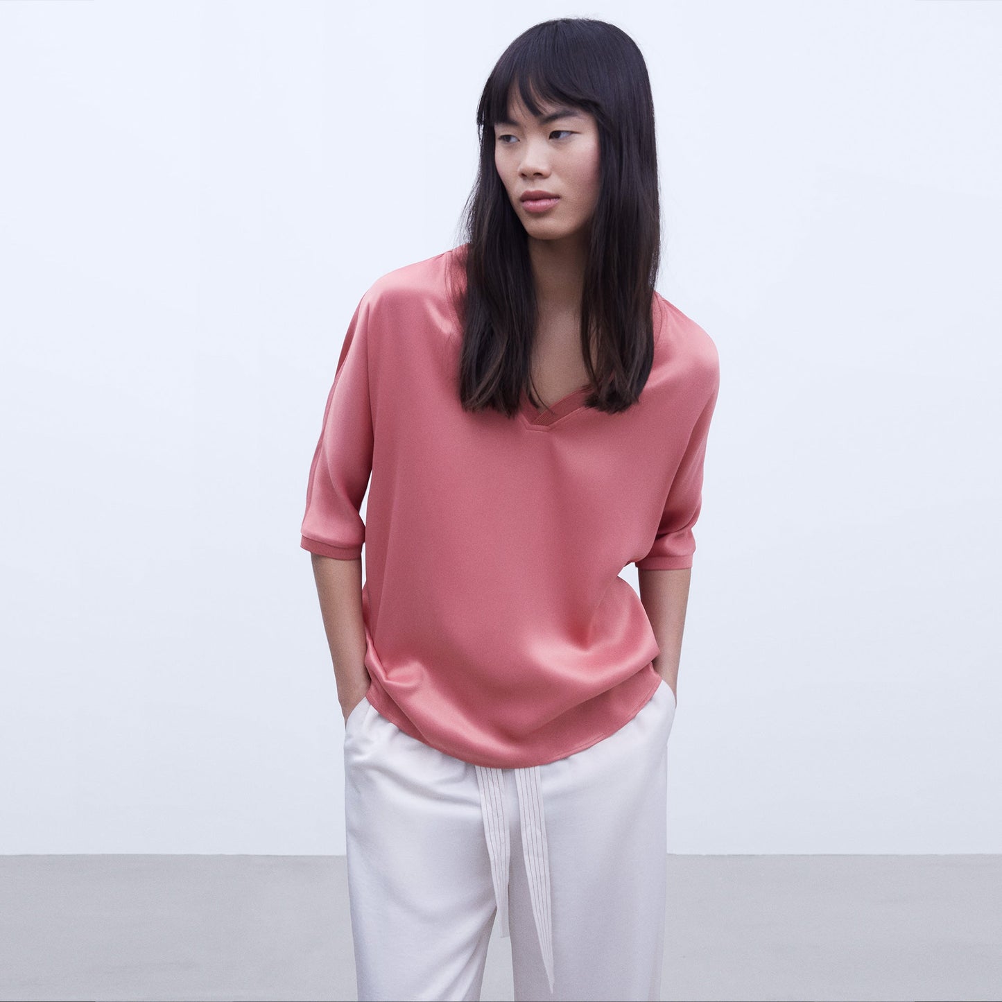 Viscose Fluid Blouse - Pink