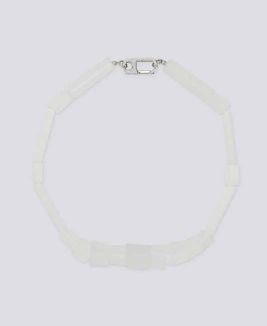 White Irregular Resine Cubes Necklace