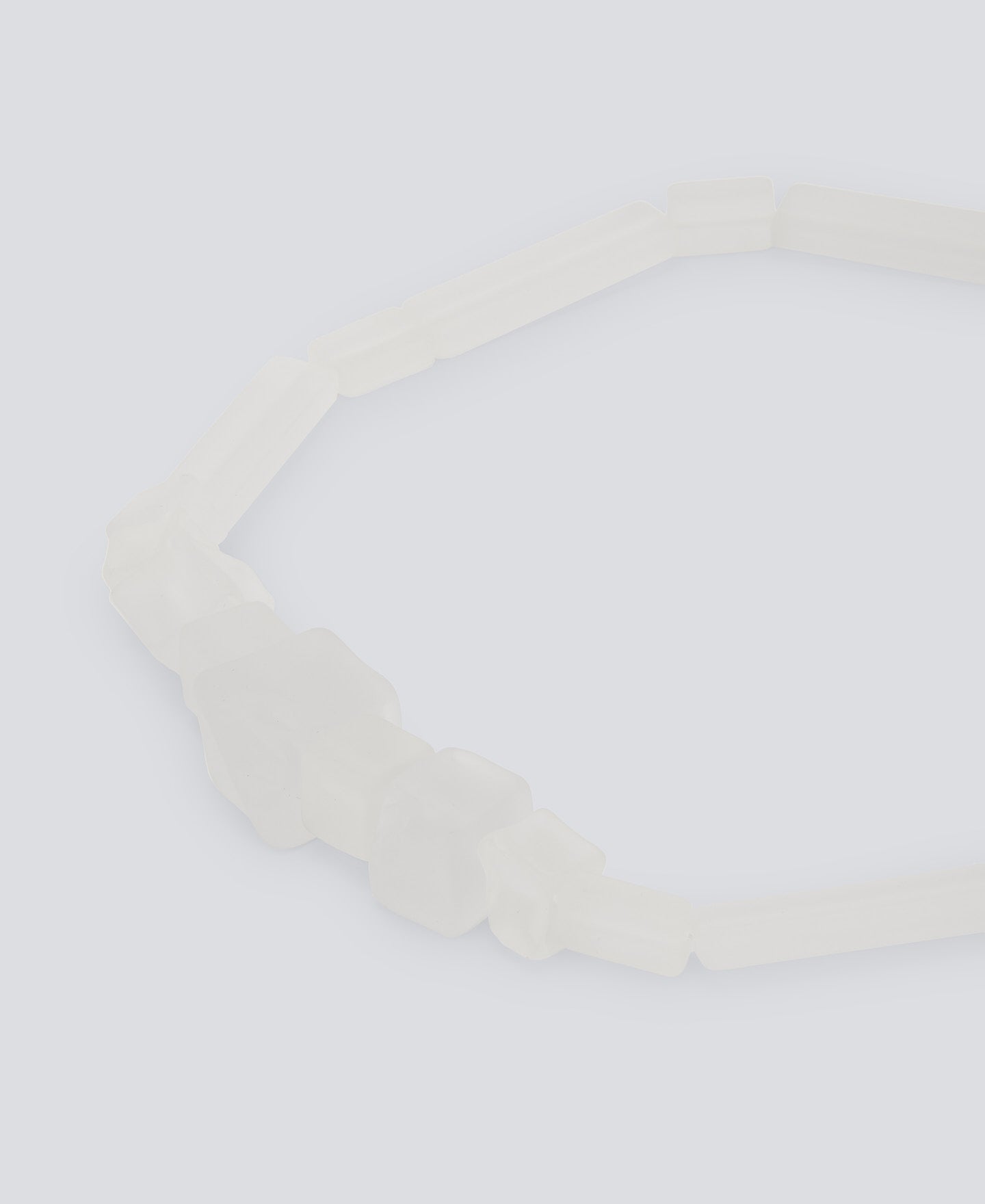 White Irregular Resine Cubes Necklace