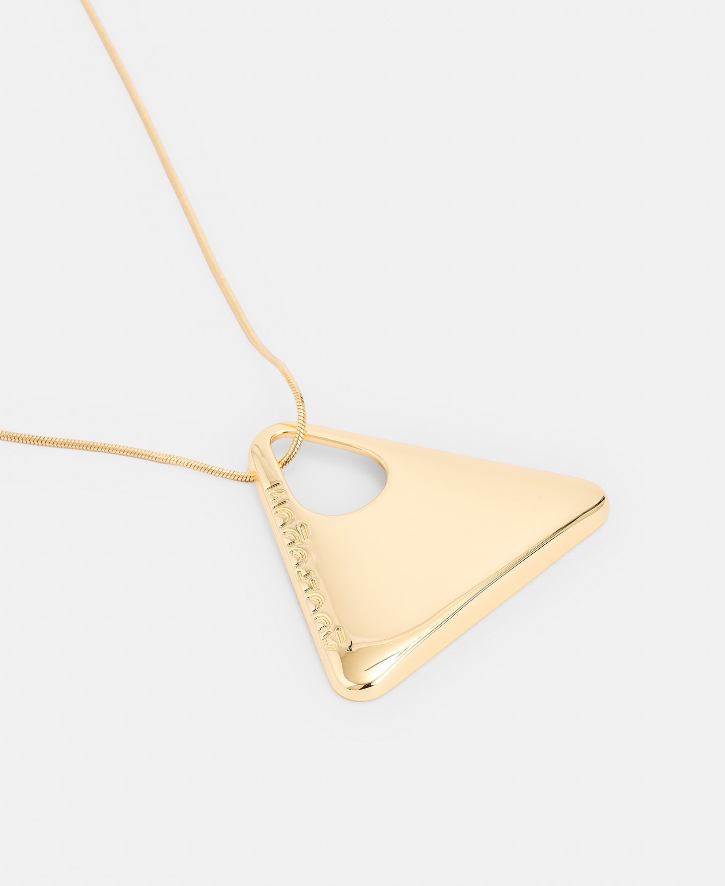 Gold Zinc And Brass Triangular Necklace