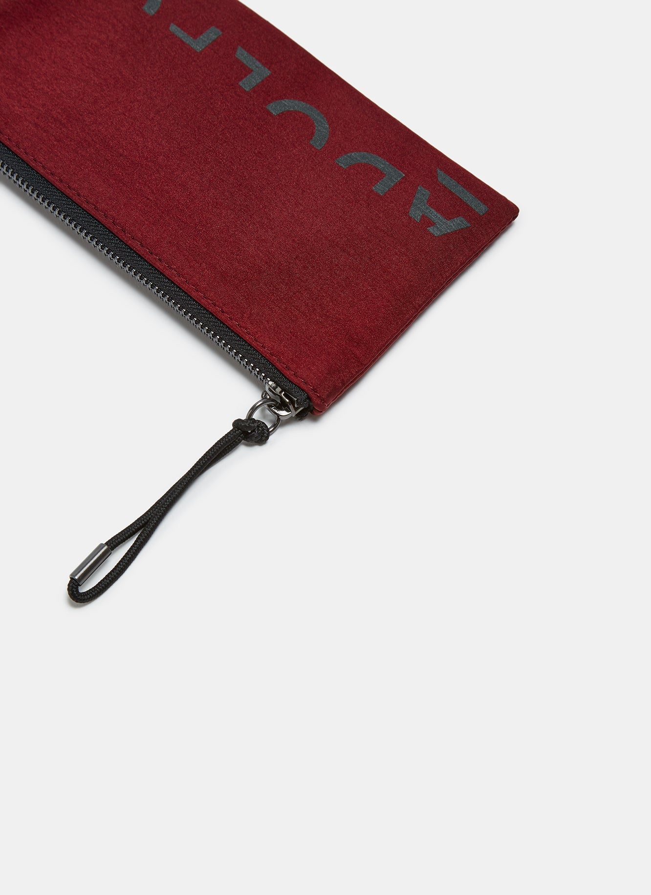 Red Technical Nylon Wallet With Logo