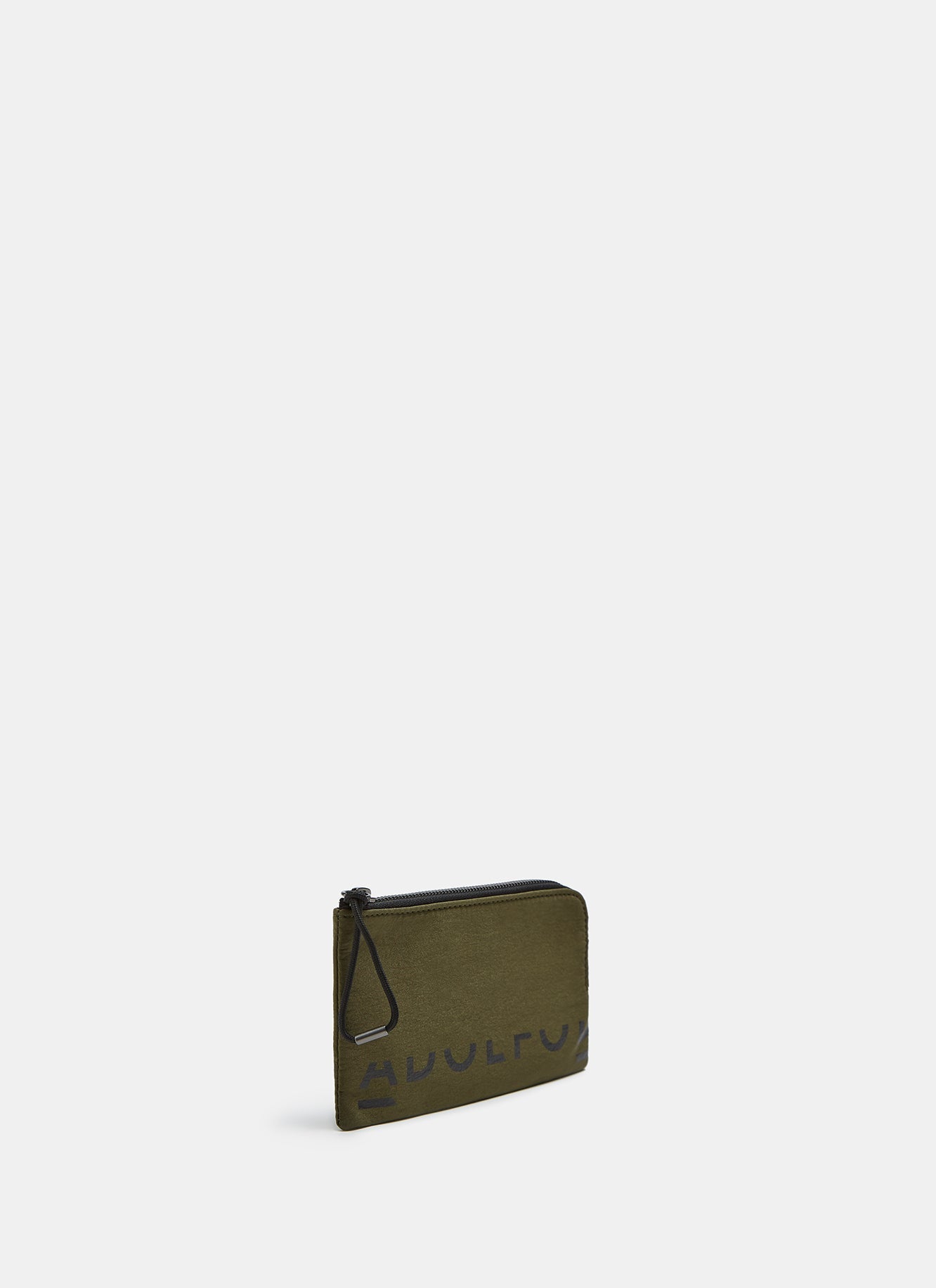 Green Technical Nylon Wallet With Logo