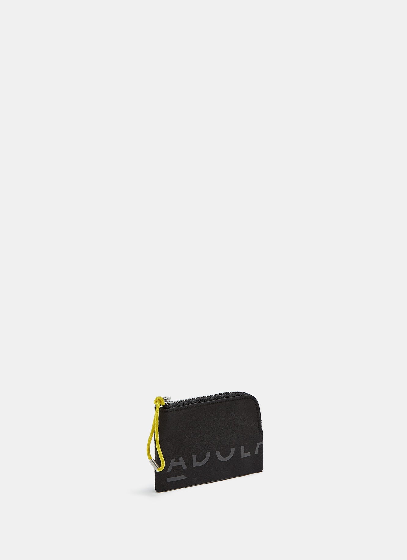 Black Technical Nylon Small Wallet With Logo