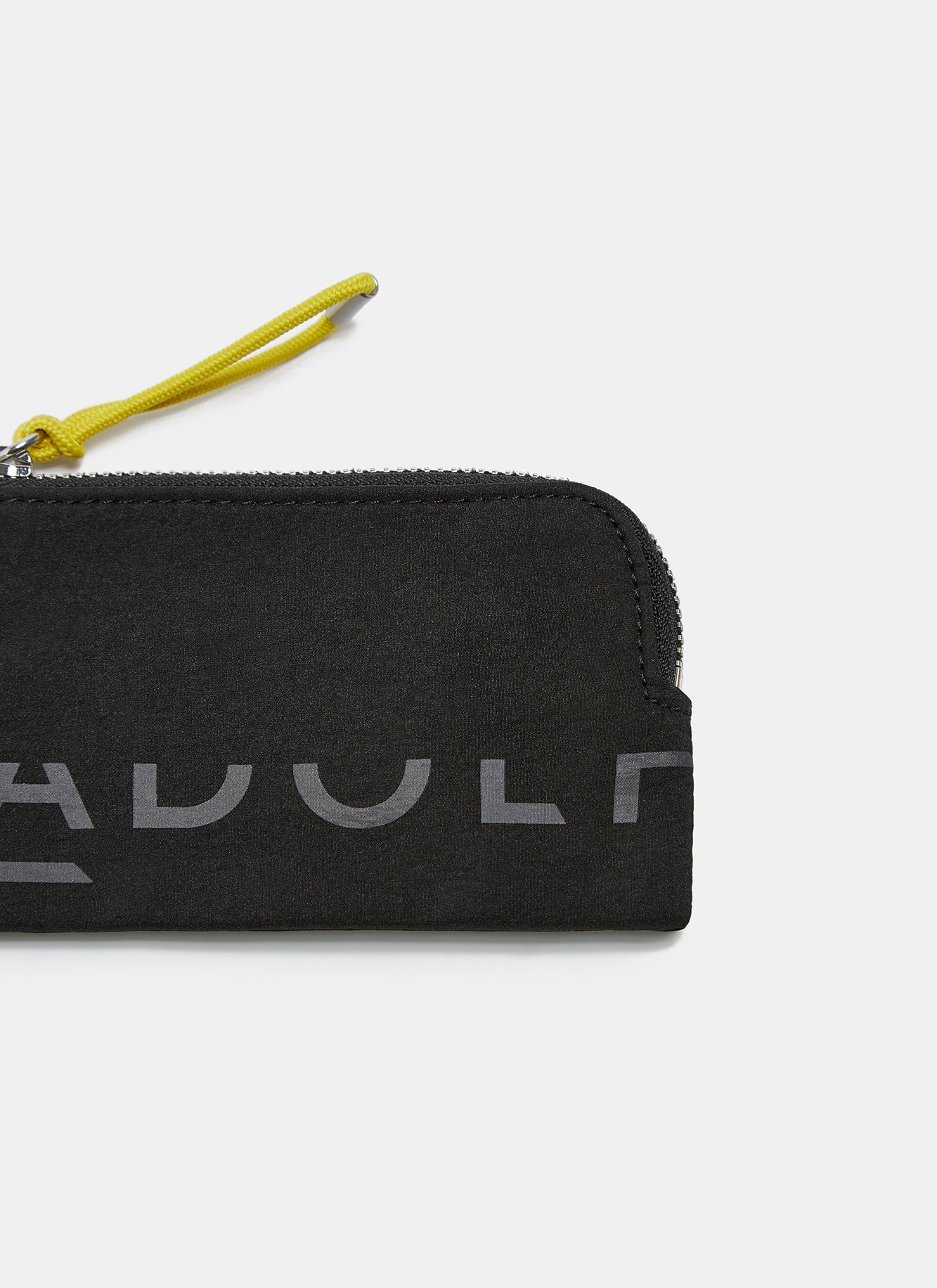 Black Technical Nylon Small Wallet With Logo