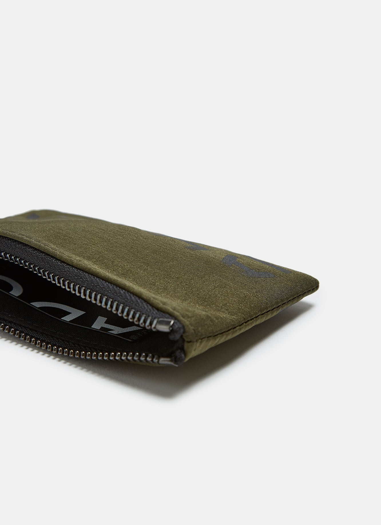 Green Technical Nylon Small Wallet With Logo