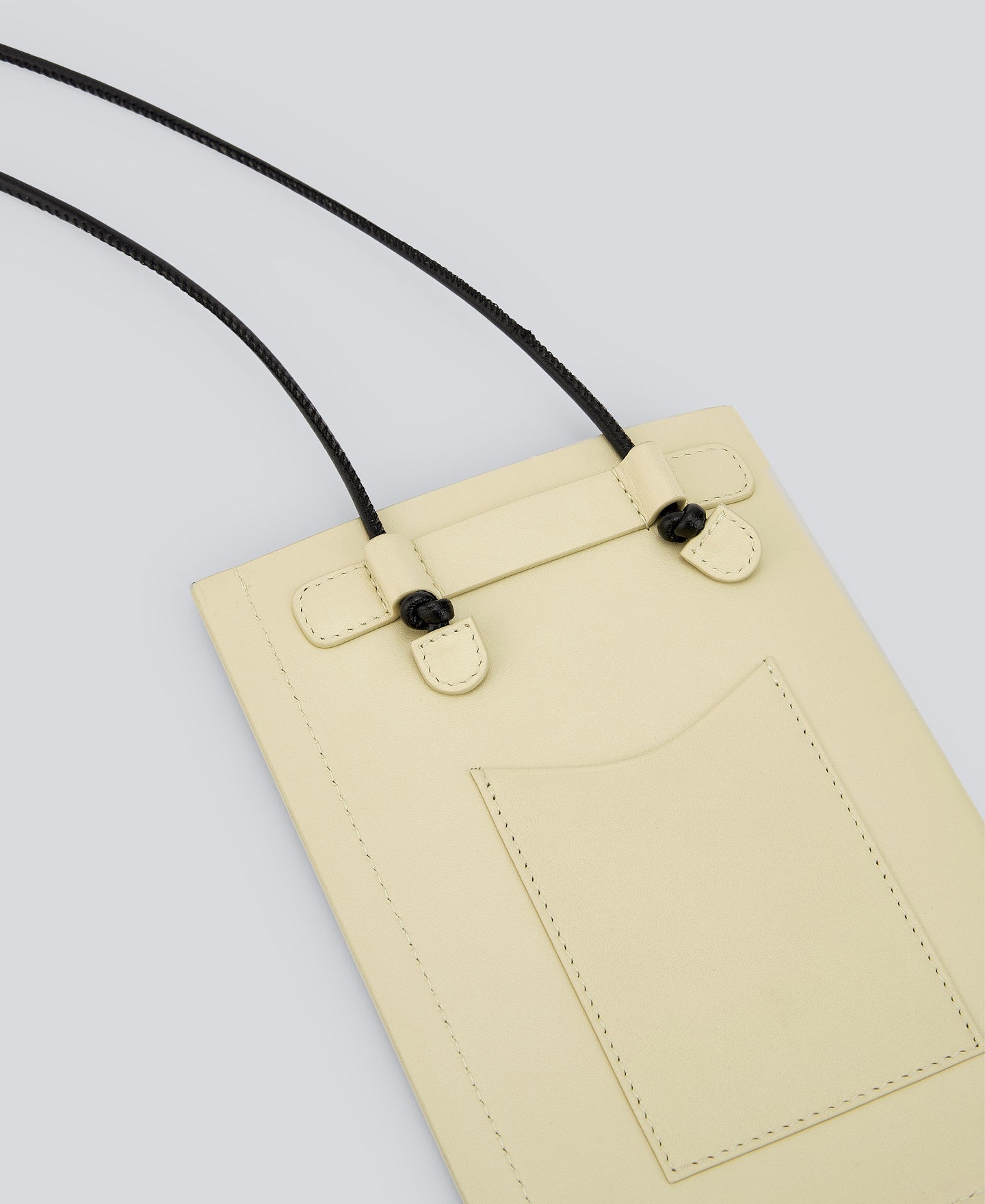 Light Yellow Responsible Leather Mobile Phone Holder