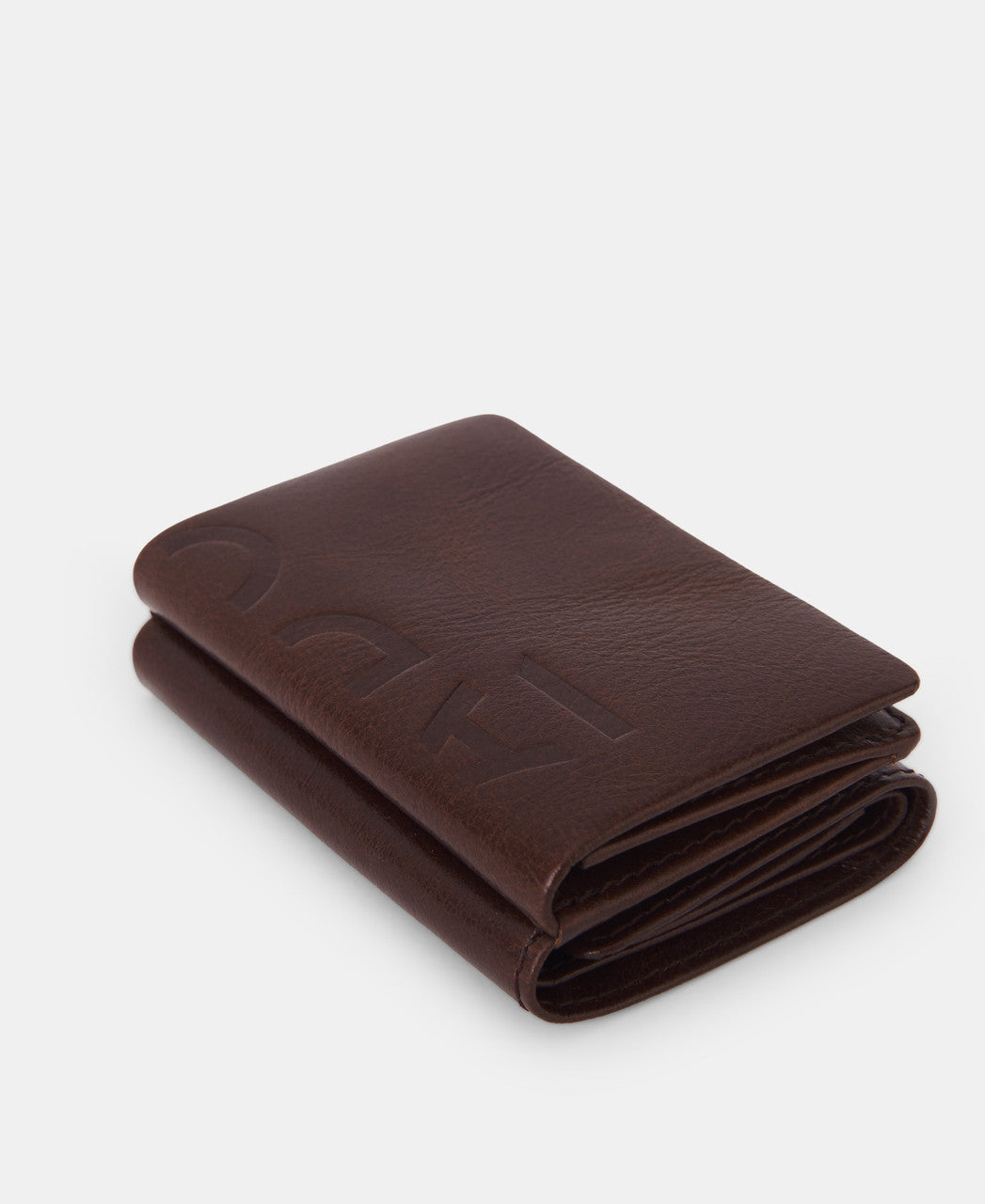 Light Buff Small Wallet In Grained Leather