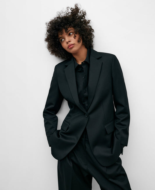 Black Tailored Blazer For Women