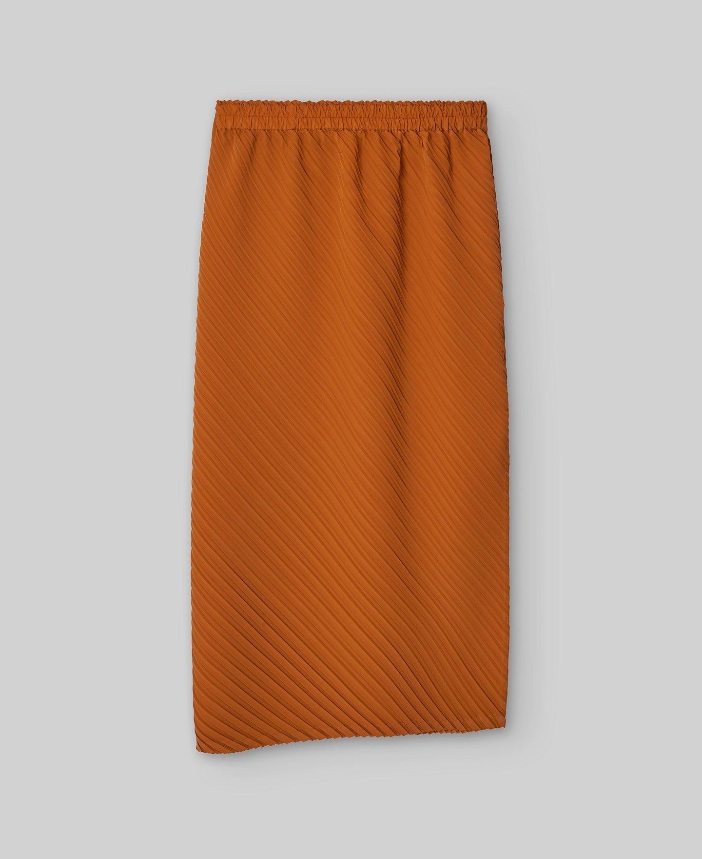 Crinkle cross-front skirt woman in orange