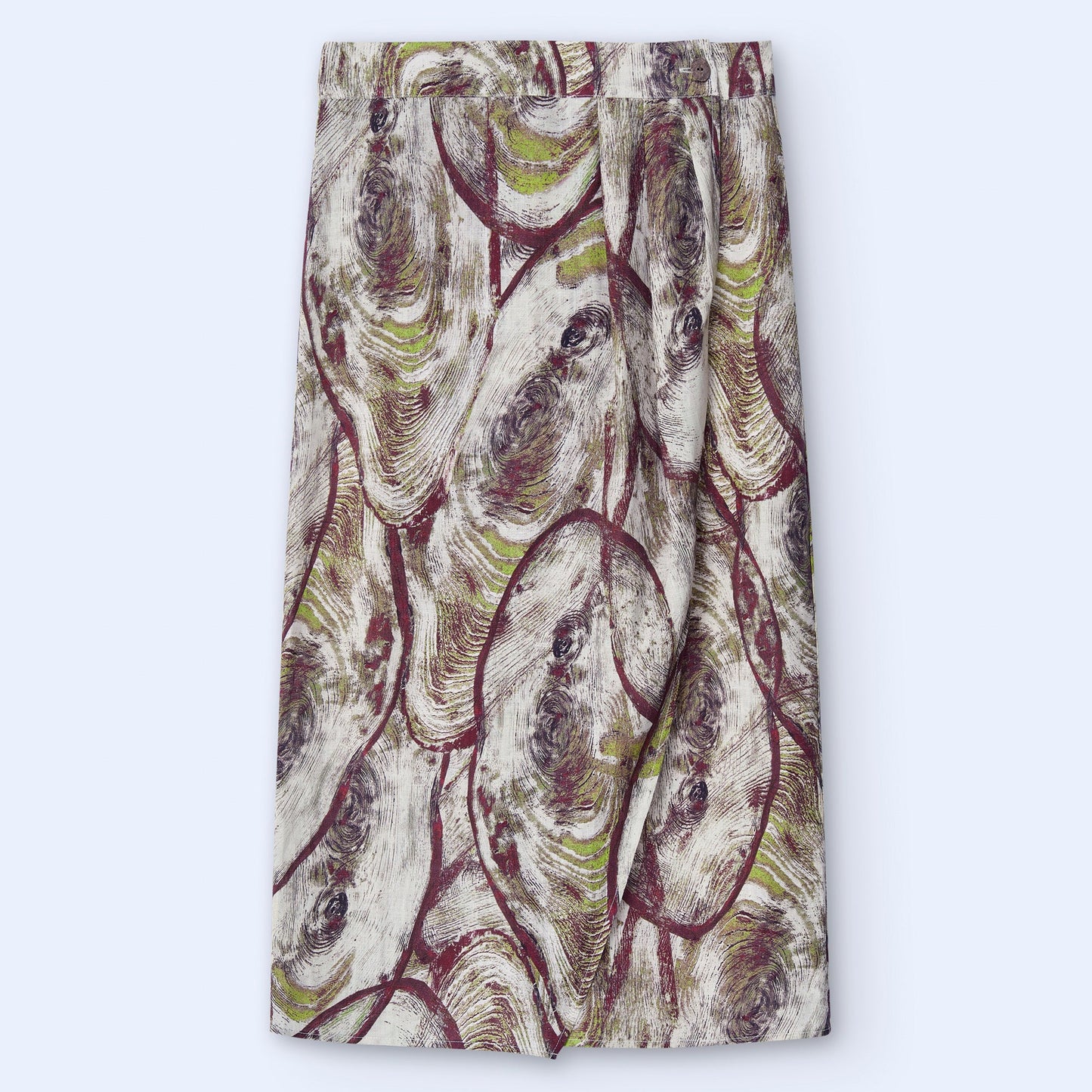 European Linen Printed Skirt