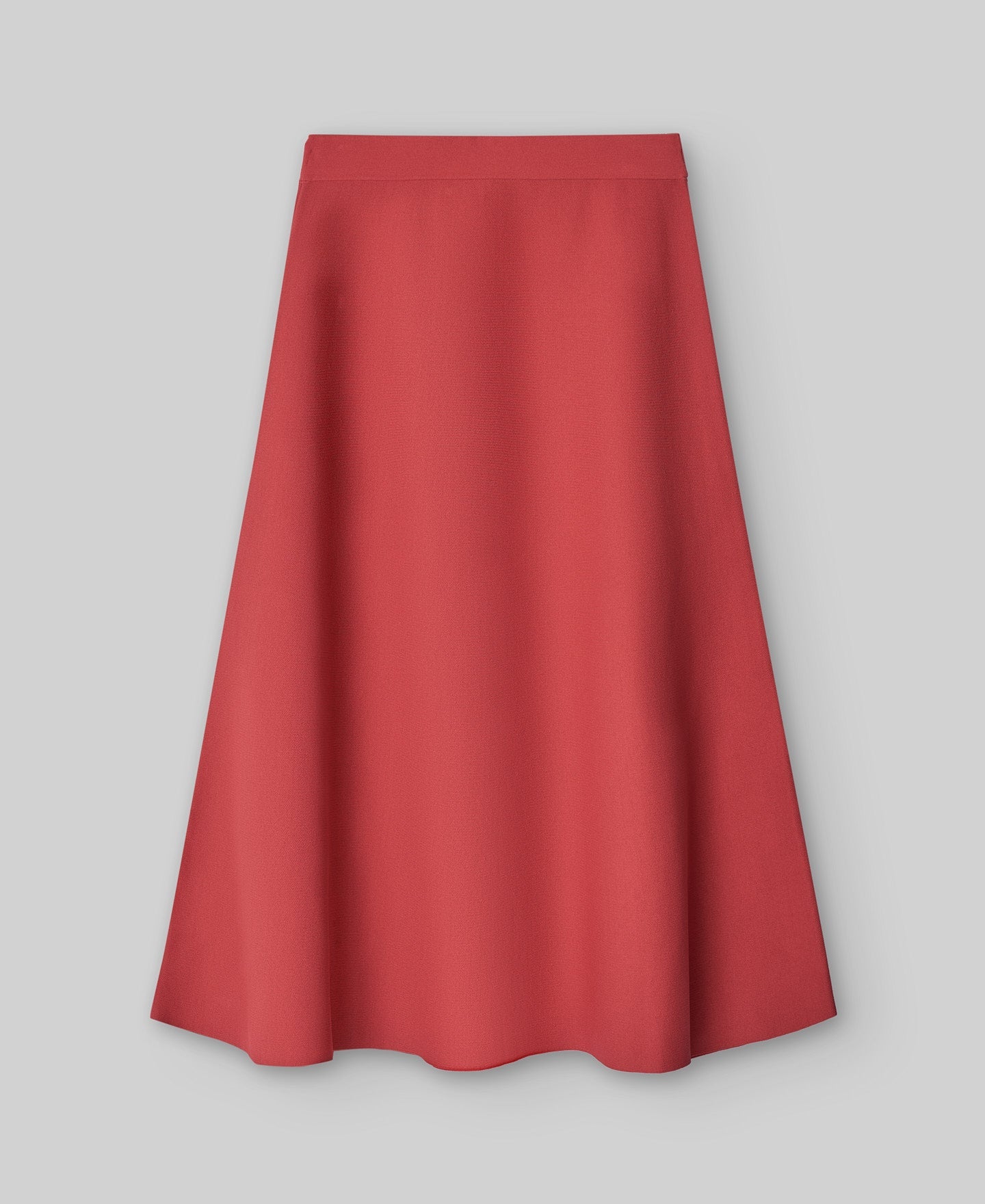 Flared knit skirt woman in rose and mist