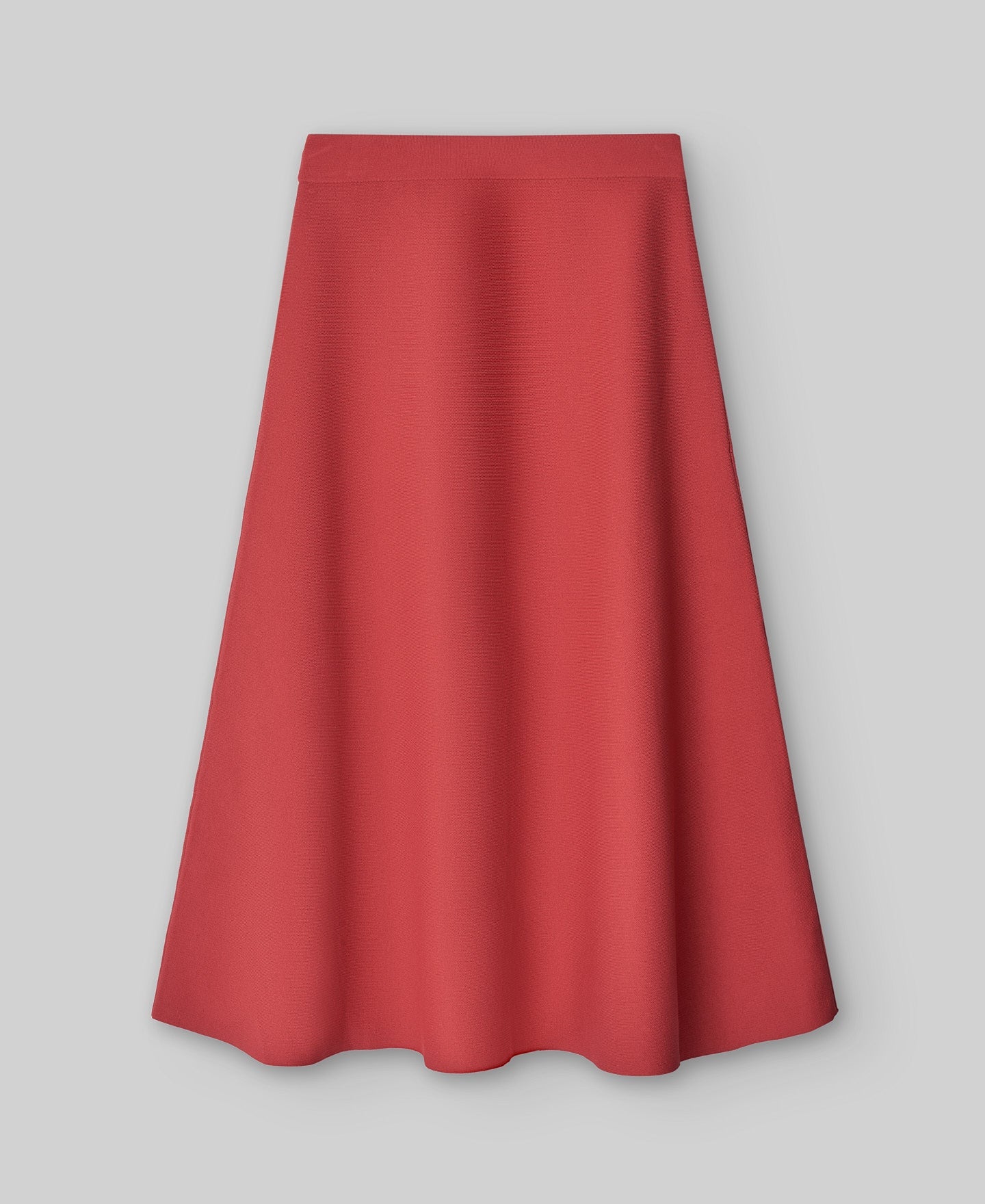 Flared knit skirt woman in rose and mist