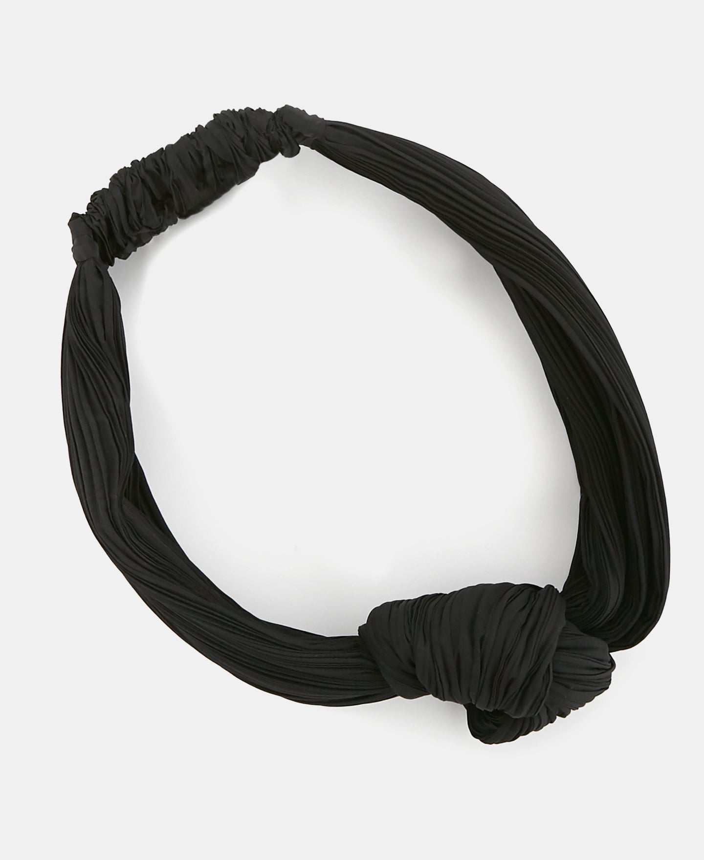 Black Crinkle Knot Headband