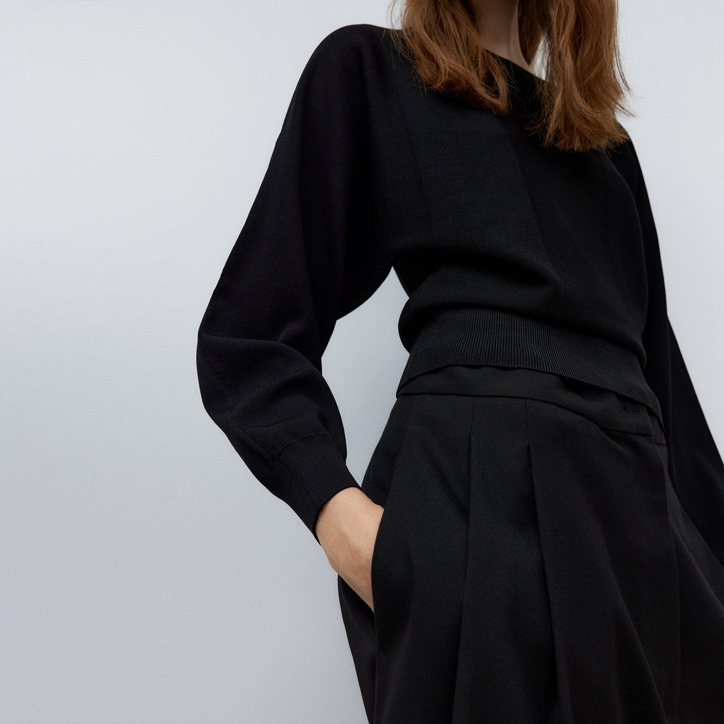 Black Japanase Sleeve Sweater