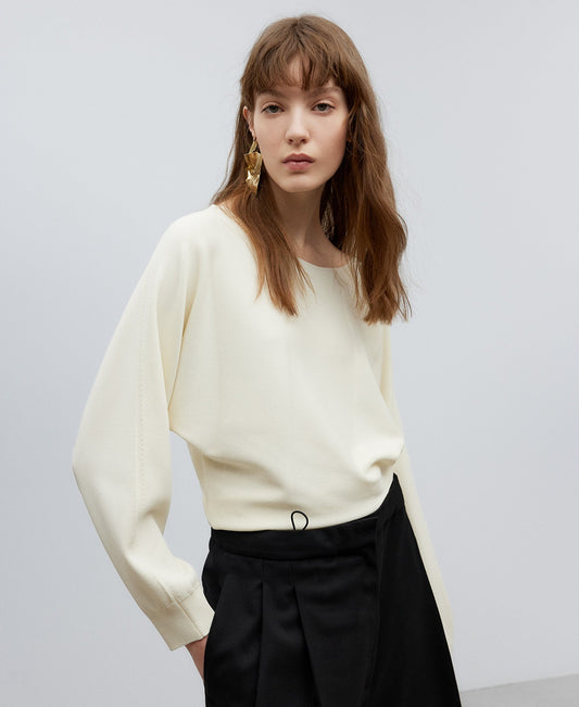 Light Cream Japanase Sleeve Sweater