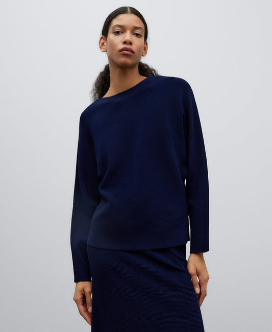 Navy Blue Navy Blue Japanese Sleeve Sweater