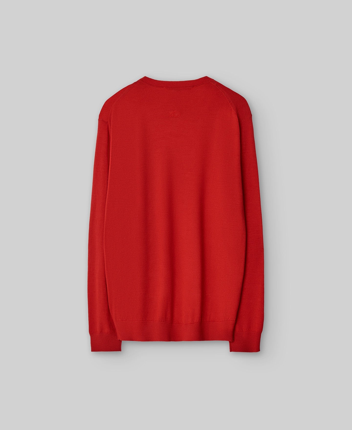 Knit merino wool sweater woman in red