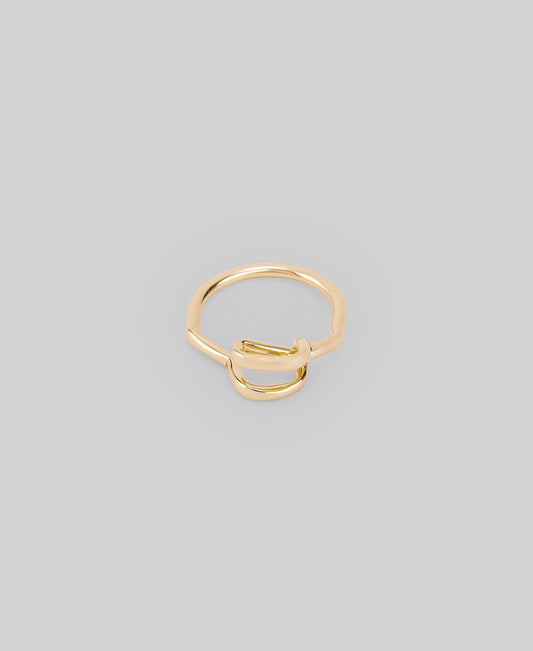 Gold knot ring woman in gold