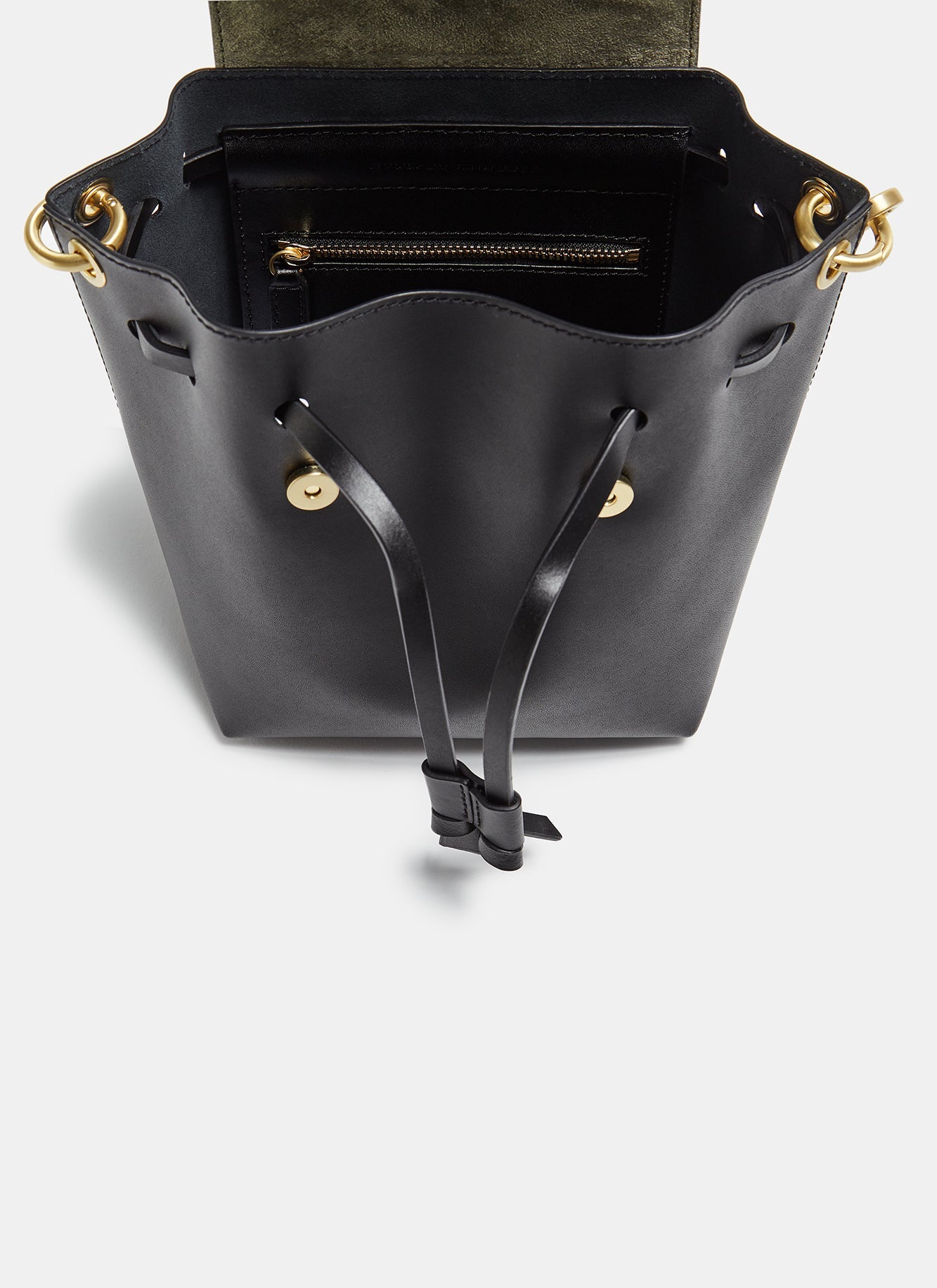 Black Unlined Vachetta Leather Mini Backpack