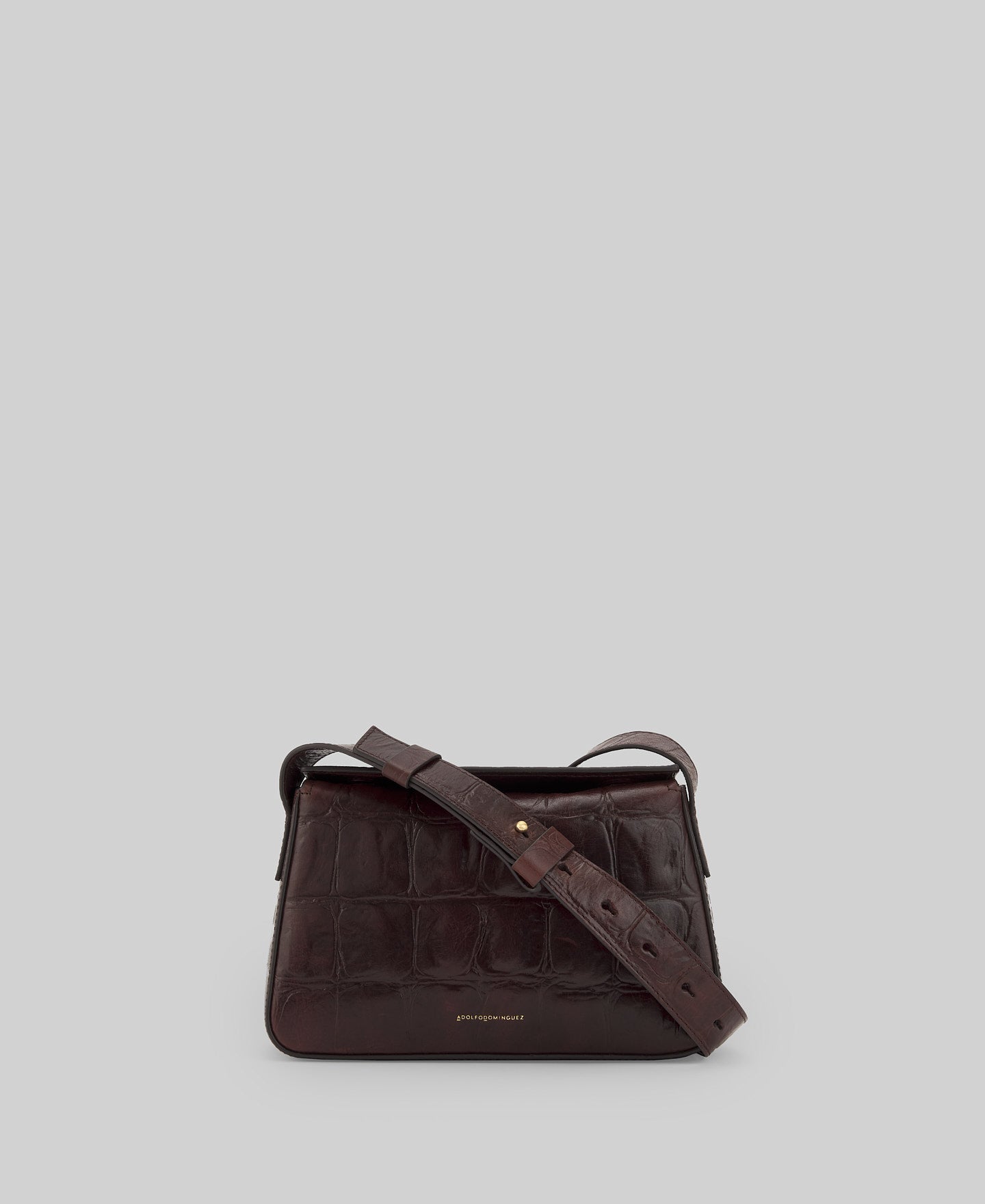 Leather coco square crossbody woman in brown