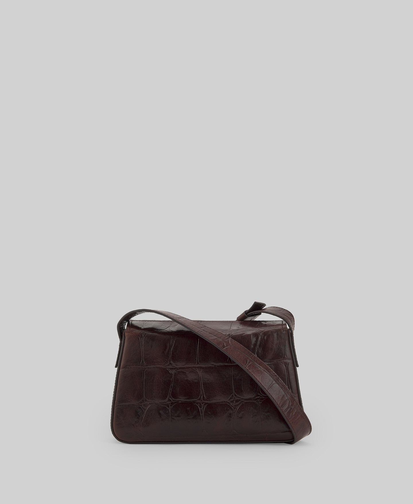 Leather coco square crossbody woman in brown