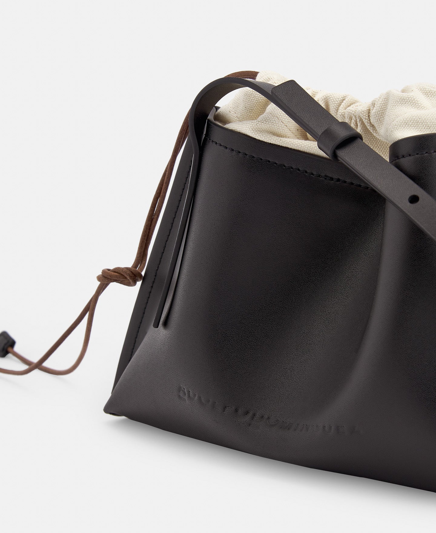 Black Rectangular Leather Bag