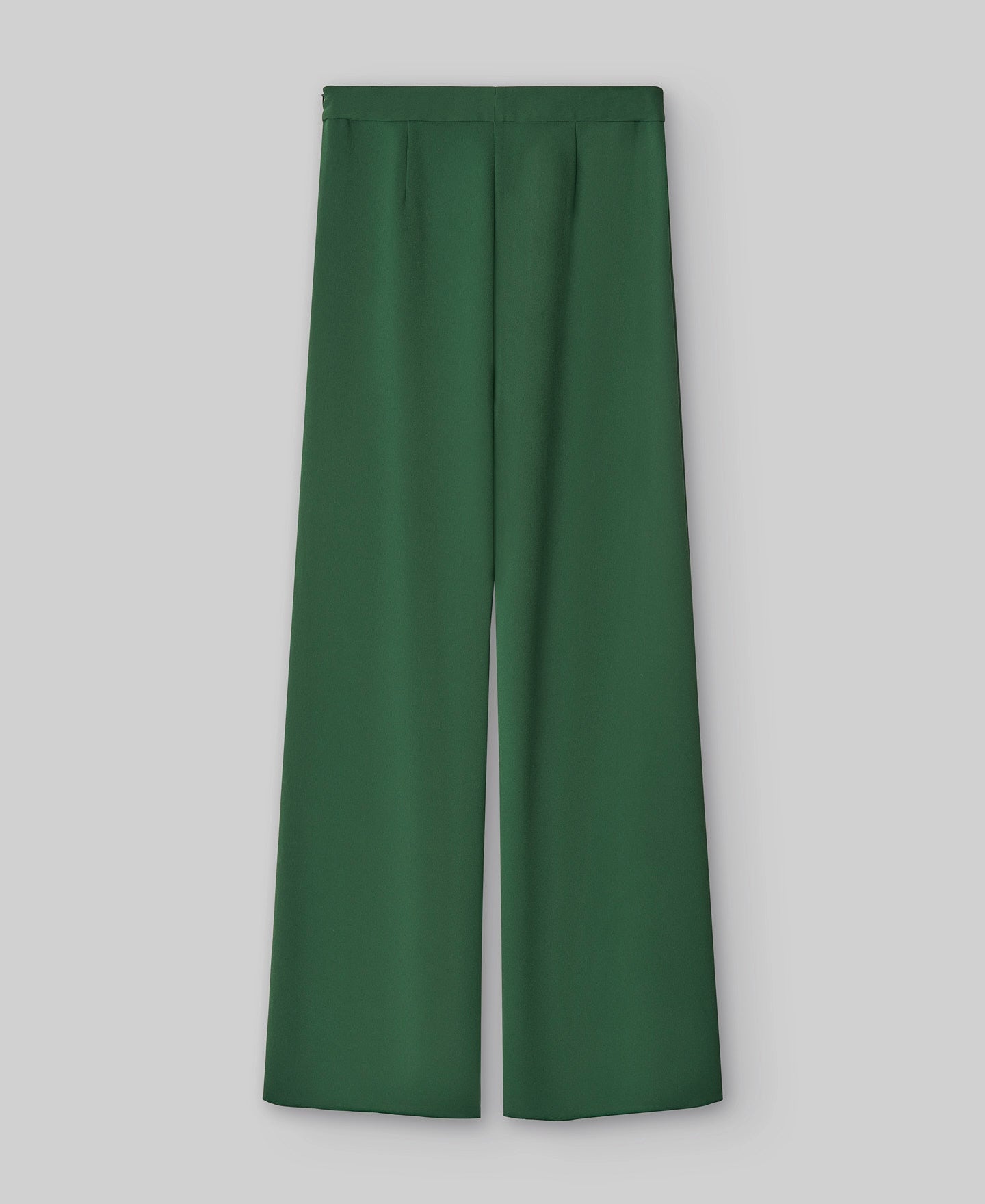 Green wide leg trousers woman in green